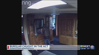 Burglar caught in the act during theft in downtown Bakersfield [upl. by Nivrek]