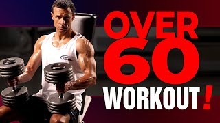 Over 60 Years Old Bodybuilding Style Workout With Dumbbells JACKED GRANDPA WORKOUT [upl. by Neerual]