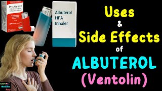 Albuterol  Salbutamol  Ventolin – Side Effects Uses Mechanism of Action Dosage Warnings [upl. by Elbag]