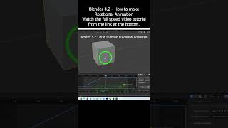 Blender 42  How to make Rotational Animation  Tutorial Blender rotation rotational tutorial [upl. by Esac]