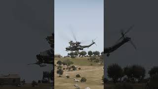 Two Russian Mi28N Helicopters attacking on a Military Base in the Southern front  ARMA 3 MilSim [upl. by Ahron]