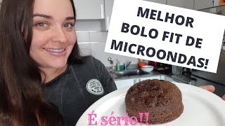 O MELHOR BOLO FIT DE MICROONDAS pronto em 4 minutos [upl. by Raimondo]