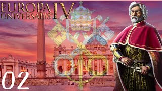 Lets Play EU4 135 Papal State  Part 2  War with Provence [upl. by Yelra]