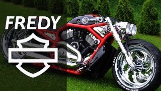 ⭐️ Harley Davidson V Rod Supercharged by FREDY  Motorcycle Muscle Custom [upl. by Eetsim]