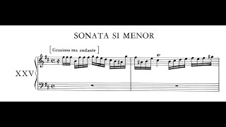 Carlos Seixas  Sonata XXV in B minor w sheet music [upl. by Eerahc]