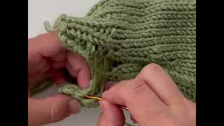 Sweater Seaming Series 34 Sewing the Side and Sleeve Seams using Mattress Stitch [upl. by Ynnoj]