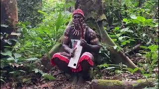 Bossengue Plays Harp and Sings the Sacred Music of Bwiti Moughenda Village Gabon [upl. by Acireed]