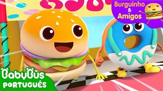 Quem é o Campeão 🏆  Aventuras Alimentares  Burguinho e Amigos  Desenho Infantil  BabyBus [upl. by Akiemat]