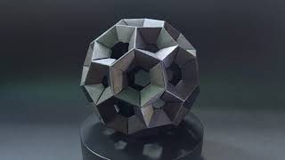 Origami Tutorial for 90 Units Buckyball Polyhedron [upl. by Gerek760]