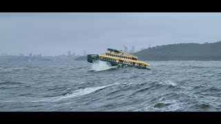 Manly Ferry smashed by huge waves as severe weather stretches across Sydney 2022 [upl. by Gefen217]