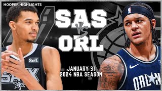 San Antonio Spurs vs Orlando Magic Full Game Highlights  Jan 31  2024 NBA Season [upl. by Mauchi]