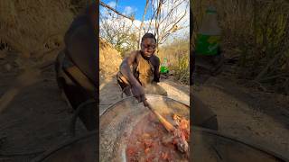 Drink drinks eat baboons hunters enjoy lifehadzabetribe africa foodcooking [upl. by Eiddam]