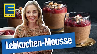 LebkuchenMousse Rezept  Einfaches Weihnachtsdessert im Glas UdPP [upl. by Anialeh39]