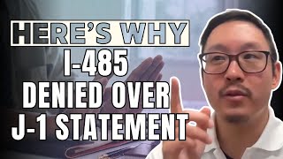 I485 Denial Due to Missing J1 ‘No Objection’ Statement [upl. by Yddor]