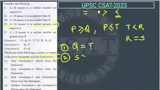 2023 CSAT Reasoning A  B means A is neither smaller nor equal to B [upl. by Nylaj887]