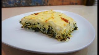 Λαζάνια φούρνου με σπανάκι και μπεσαμέλ  Lasagne with spinach  Greek Cooking by Katerina [upl. by Filberto]