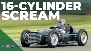 Incredible BRM with a V16 ENGINE sounds amazing at Goodwood  Revival 2023 [upl. by Lesli]