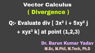 Divergence  solenoidal vector  vector calculus  part 5  barunmaths [upl. by Assenad]