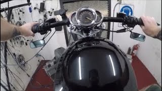 HARLEY DAVIDSON V ROD TOP SPEED DYNO RUN BLACK ICE RACING [upl. by Yespmed]