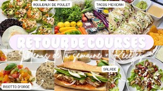 🛒 RETOUR DE COURSES • MENUS DE LA SEMAINE  RECETTES 🍴 [upl. by Naasah676]