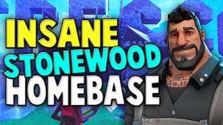 INSANE Stonewood Homebase Build  Fortnite Save The World [upl. by Alyahc285]