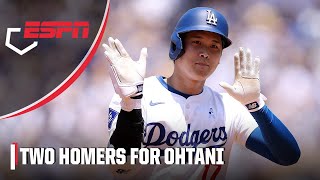 SHOHEI OHTANI BLASTS 2️⃣ SOLO HOMERS 💥  ESPN MLB [upl. by Duke]