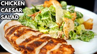 Finally Making a Salad Recipe  Chicken Caesar Salad Super Juicy Chicken amp Homemade Dressing [upl. by Tabina]