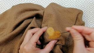 DIY Needle Felting How To Repair Holes in Sweaters [upl. by Siskind]