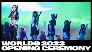 Worlds 2023 Finals Opening Ceremony Presented by Mastercard ft NewJeans HEARTSTEEL and More [upl. by Sneve]