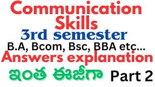 communication skills important questions degree 3rd semester part2 [upl. by Anurag]