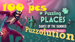 PuzzlingPlaces MetaQuest Playthrough Halloween dance 100 pcs Puzzle Challenge SpedUp ASMR [upl. by Aljan]