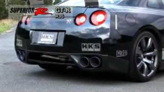 Nissan GTR35 HKS muffler [upl. by Nogas700]