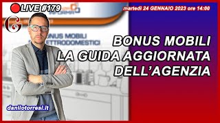 Guida aggiornata Bonus Mobili 2023 dell’Agenzia delle Entrate 🔴179 [upl. by Franni248]