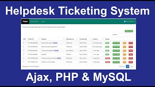 Helpdesk Ticketing System with PHP amp MySQL  PHP Project [upl. by Aiderfla]