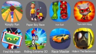 Kooply Run Paper Boy Race Iron Suit Tom Hero Find the Alien Riding Extreme 3D Race Master [upl. by Sikko699]