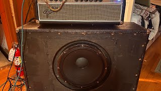 Vig pickup 68 8 ohm Showman Head 61 Tone Ring cabinet with Eminence CannaBass Speaker [upl. by Henry431]