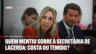 Quem mentiu sobre a secretária de Lacerda Costa ou Temido [upl. by Eerdua]