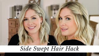 Side Swept Hair Hack no slipping bobby pins or headaches [upl. by Wohlen534]