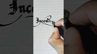 write Incontinence calligraphy art shortvideo [upl. by Eimiaj]