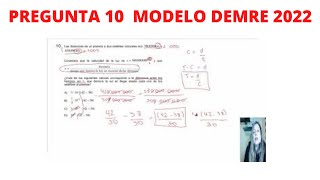 Resolución Modelo PDT Matemática DEMRE Admisión 2022 PREGUNTA 10 [upl. by Petulia]