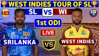 Sri Lanka vs West Indies 1st ODI  SL vs WI 1st ODI Match Live Score amp Commentary Sri Lanka ODI [upl. by Ettessil]