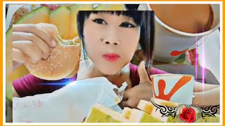 BURGER KINGMUKBANG TERSIMPLE UNTUK ORANG YG LAPER PAS BANGET MENUNYA [upl. by Elbring962]