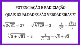 PASSO A PASSO Questão de concurso público envolvendo potenciação e radiciação  Matemática básica [upl. by Adiol]