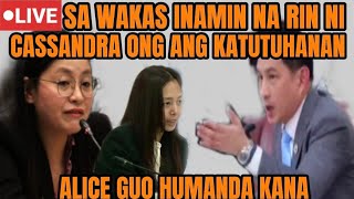 CASSANDRA ONG MAY INAMIN NA SA CONGRESS ISA PALA SYA SA MGA COLLECTOR  ALICE GUO KABAHAN KANA [upl. by Acino824]