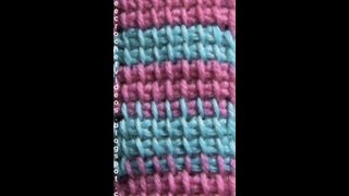 Change Color in Tunisian Crochet [upl. by Liag715]