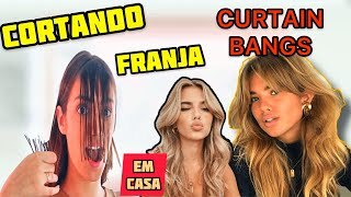 COMO CORTAR FRANJA SOZINHA I CURTAIN BANGS TUTORIAL [upl. by Kylynn123]