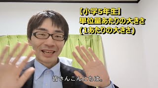 【小5算数基礎】単位量あたりの大きさ1あたりの大きさの求め方 [upl. by Enilhtak]