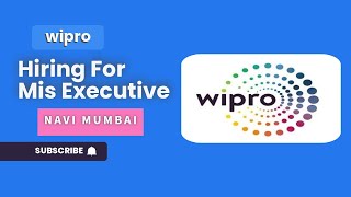 Wipro hiring Mis Executive [upl. by Lissie]