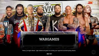 Roman Reigns Cody Rhodes amp Bloodline Vs The Rock Randy Orton kevin Ownes Seth Rollins WarGames Match [upl. by Shivers]