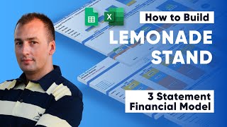 How to Build a Lemonade Stand 3 Statement Startup Financial Model [upl. by Llevrac]